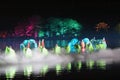 Open air performance and light show in West Lake, China
