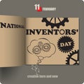 Open album for Inventors Day Royalty Free Stock Photo