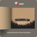 Open album for National Thesaurus Day Royalty Free Stock Photo
