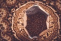 An open bag of coffee beans Royalty Free Stock Photo