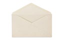 Open balnk white envelope isolated Royalty Free Stock Photo