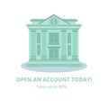 Open Bank Account Save Money Advertising Banner