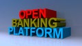 Open banking platform on blue