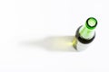 Open beer bottle on white background with border Royalty Free Stock Photo