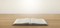 Open Bible book on a wooden table. prayer Royalty Free Stock Photo