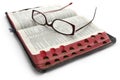 Open Bible with Glasses Royalty Free Stock Photo