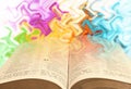 open bible heavenly glory kingdom god colours rainbow jesus christ religion abstract