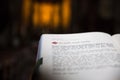 open Bible on lectern - italian church Royalty Free Stock Photo