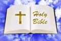 Open Bible on The Sky Royalty Free Stock Photo