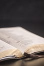 Open Bible on a Slate Tabletop Royalty Free Stock Photo