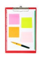 Open binder with reminder notes and blank Royalty Free Stock Photo