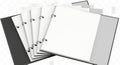 Open binders display blank document pages Royalty Free Stock Photo