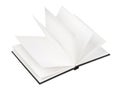 Open black book isolated on white background Royalty Free Stock Photo