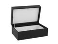 Open black gift box with white interior Royalty Free Stock Photo