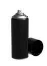 Open Black Paint Spray Can Isolated on White Background. Royalty Free Stock Photo