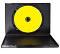 Open plastic Case with CD DVD Royalty Free Stock Photo