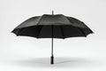 Open Black Umbrella Isolated on White Background Royalty Free Stock Photo