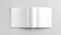 Open Blank Book Mockup on Clean Gray Background Royalty Free Stock Photo