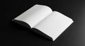 Open Blank Book with White Pages on a Dark Textured Surface image photo Royalty Free Stock Photo