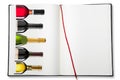 Open blank exercise book (Wine list) Royalty Free Stock Photo
