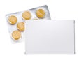 Open blank medicine drug box isolated Royalty Free Stock Photo