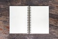 Open blank note book