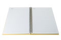 Open blank note book on white Royalty Free Stock Photo