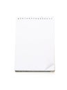 Open blank note pad with ring binder Royalty Free Stock Photo