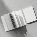 Open blank notebook on concrete surface Royalty Free Stock Photo