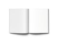 Open blank notebook pages ready for writing or drawing Royalty Free Stock Photo