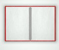 Open blank notebook, paper texture Royalty Free Stock Photo