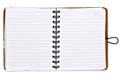 Open blank paper notebook