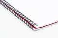 Open blank spiral notebook on white background Royalty Free Stock Photo