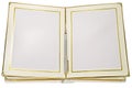 Open a blank white book and pen Royalty Free Stock Photo