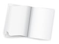 Open blank white magazine book