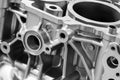 Open block of four cylinder petrol engine Royalty Free Stock Photo
