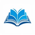 Open Blue Book Logo Royalty Free Stock Photo