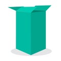 Open blue box. Vector illustration Royalty Free Stock Photo