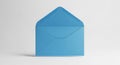 Open Blue Envelope on a White Background Keywords: envelope, open, blue, paper, mail, communication, message, letter, stationery, Royalty Free Stock Photo