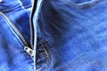 Open Blue Jean Zipper Royalty Free Stock Photo