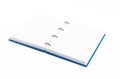 Open Blue Notebook 3d Rendering on white Royalty Free Stock Photo