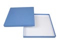 Open blue rectangular box isolated on white Royalty Free Stock Photo