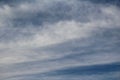 Open blue sky with small thin clouds Royalty Free Stock Photo