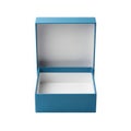 Open blue storage box isolated on white background Royalty Free Stock Photo