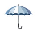 Open Blue and White Umbrella for Rain Protection Isolated on White Royalty Free Stock Photo