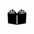 open book black white icon Royalty Free Stock Photo