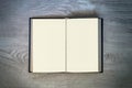 Open book with blank white pages Royalty Free Stock Photo
