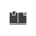 Open book with bookmark vector icon Royalty Free Stock Photo