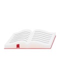 Open book with bookmark - vector illustration Royalty Free Stock Photo