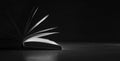 Open book close up,black and white, reading, education, knowledge,home office concept Royalty Free Stock Photo